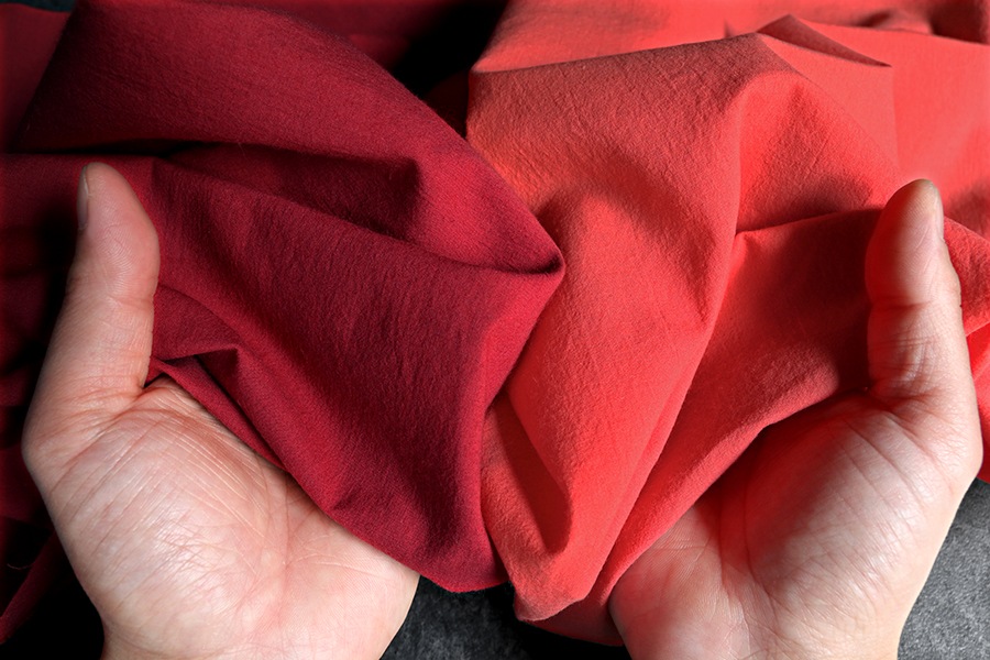 【生地サンプル】ワイド幅│洗いをかけた 綿60アイディールローン nw加工 【コットン 生地 無地】