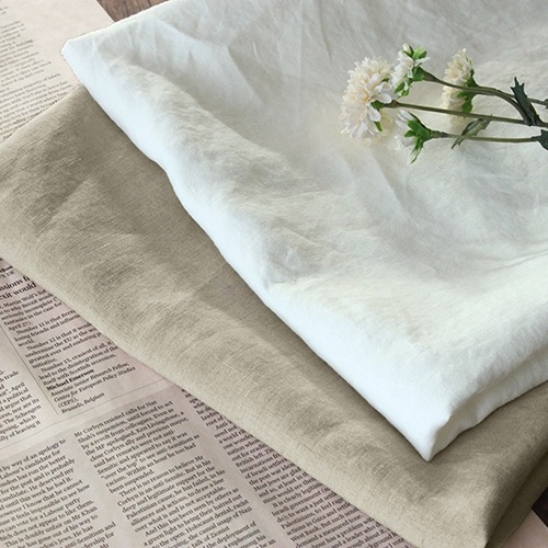 【生地サンプル】洗いをかけた 40/1番手 高密度ベルギーリネン odw加工 【麻 生地 無地】