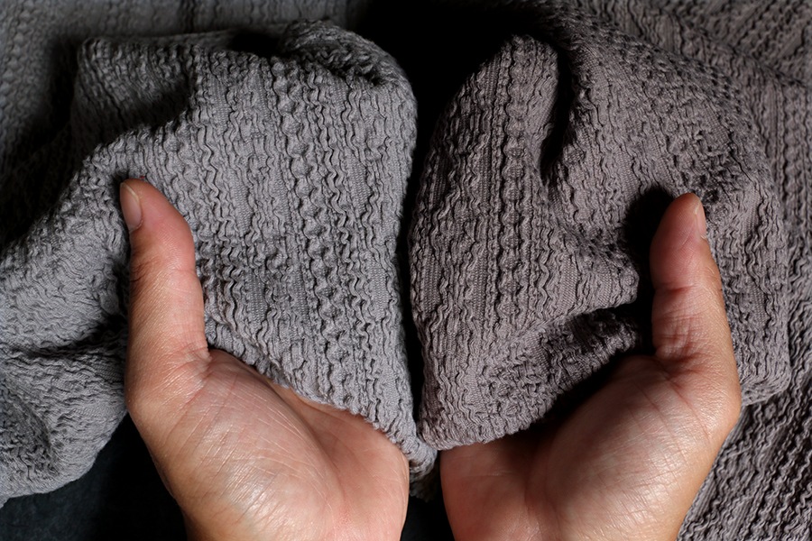 反物販売】オリジナルアラン縄編みシャーリング ジャガードニット