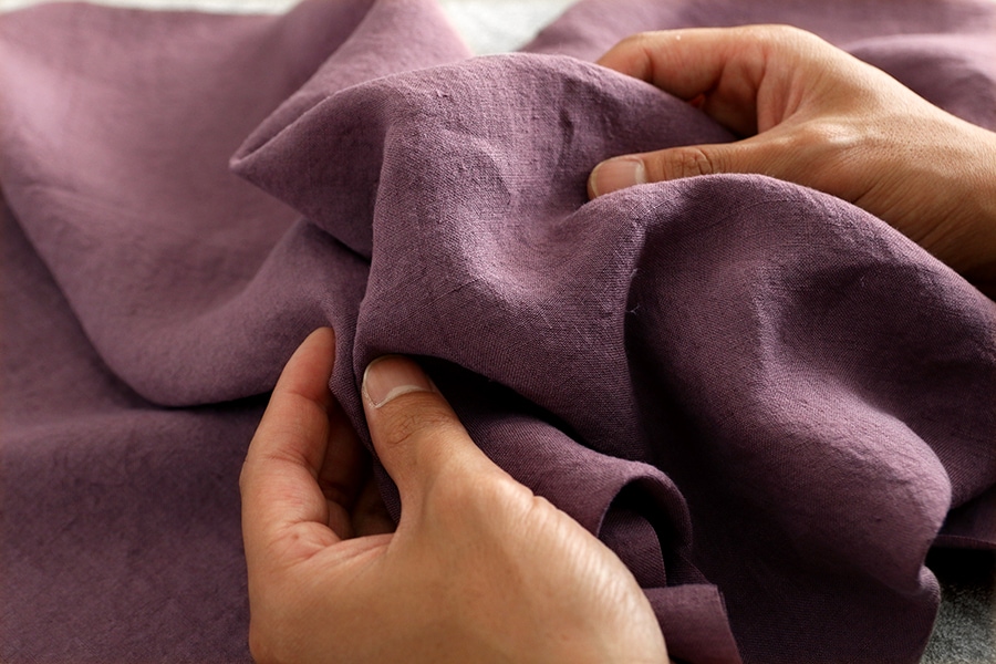 洗いをかけた ベルギーリネンローン nd加工 60番手 【麻 生地 無地】