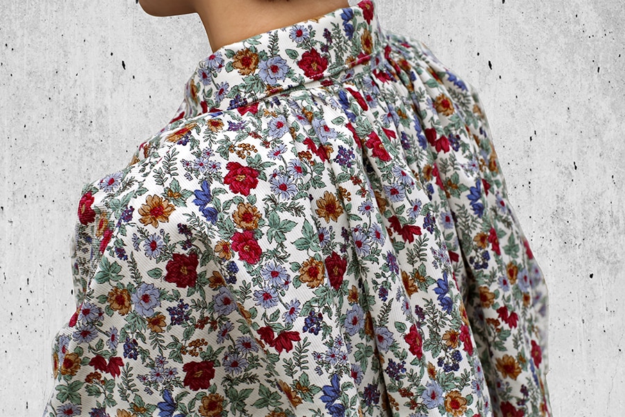 3.5M国産コットンシャツコールコーデュロイグレージュ綿生地