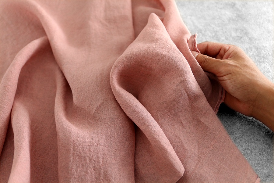 【生地サンプル】洗いをかけた ベルギーリネンローン nd加工 60番手 【麻 生地 無地】