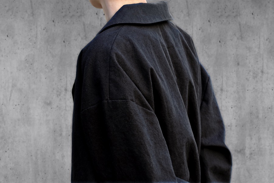 【在庫限り】ワイド幅 洗いをかけた 高密度 綿麻ヘビーウェザー 直接染め 【コットン リネン 綿麻 生地 無地】