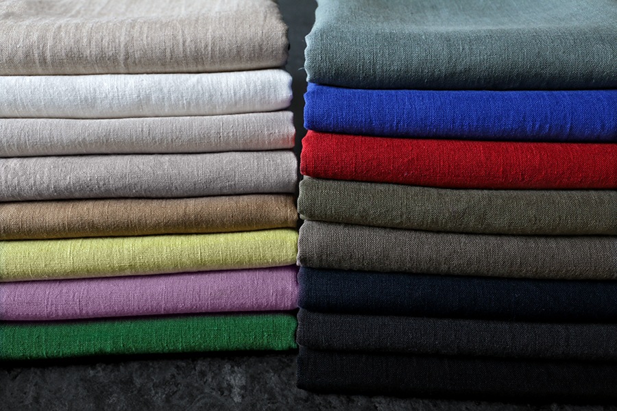 【生地サンプル】ワイド幅 フレンチリネンポプリン 40番手 【麻 生地 無地】