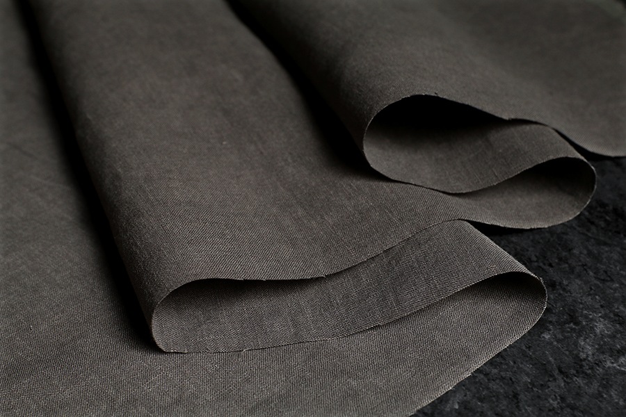 【生地サンプル】ワイド幅 フレンチリネンポプリン 40番手 【麻 生地 無地】