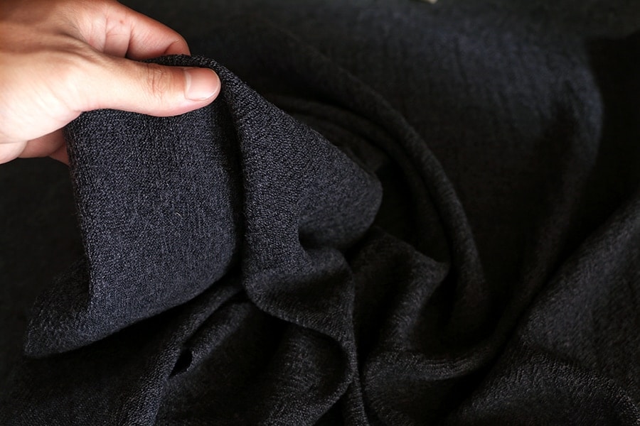 【生地サンプル】洗いをかけた ウールガーゼ 2/48番手 【毛 生地 無地 ストール】