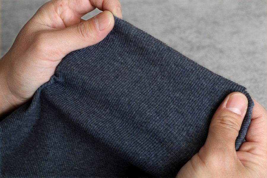 【反物販売】40/スパンテレコ オーガニックコットン 【綿 生地 無地 リブニット】