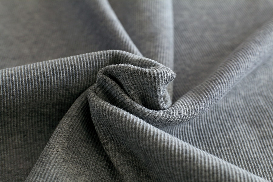 【反物販売】40/スパンテレコ オーガニックコットン 【綿 生地 無地 リブニット】