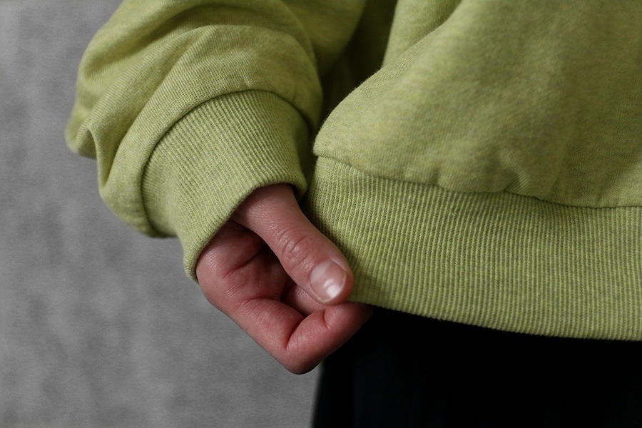 【反物販売】40/スパンテレコ オーガニックコットン 【綿 生地 無地 リブニット】