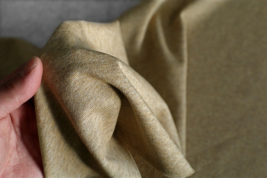 【反物販売】40/40/40 ミニミニ裏毛ニット オーガニックコットン 【綿 生地 無地】