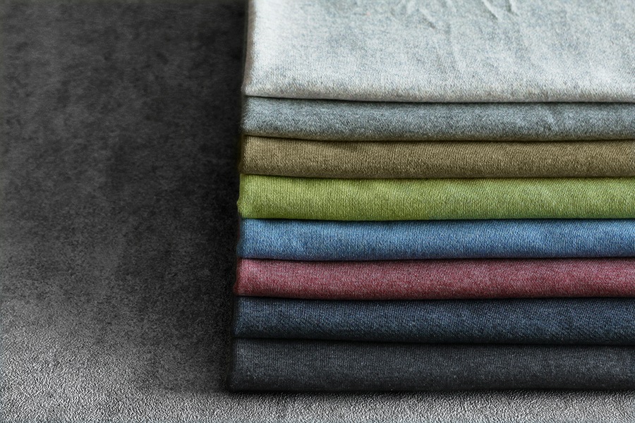 【反物販売】40/40/40 ミニミニ裏毛ニット オーガニックコットン 【綿 生地 無地】