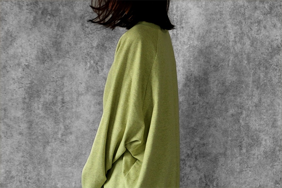 【反物販売】40/40/40 ミニミニ裏毛ニット オーガニックコットン 【綿 生地 無地】