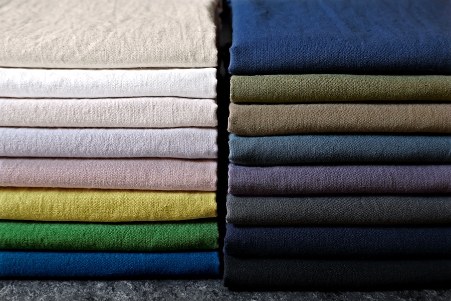 【生地サンプル】洗いをかけた 綿麻ライトキャンバス nw加工 【コットン リネン 生地 無地】