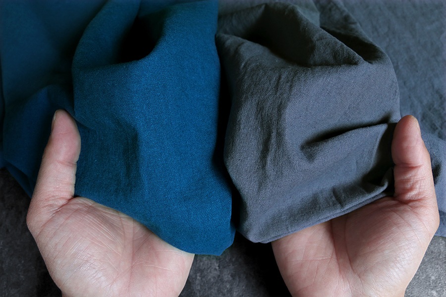 【生地サンプル】洗いをかけた 綿麻ライトキャンバス nw加工 【コットン リネン 生地 無地】