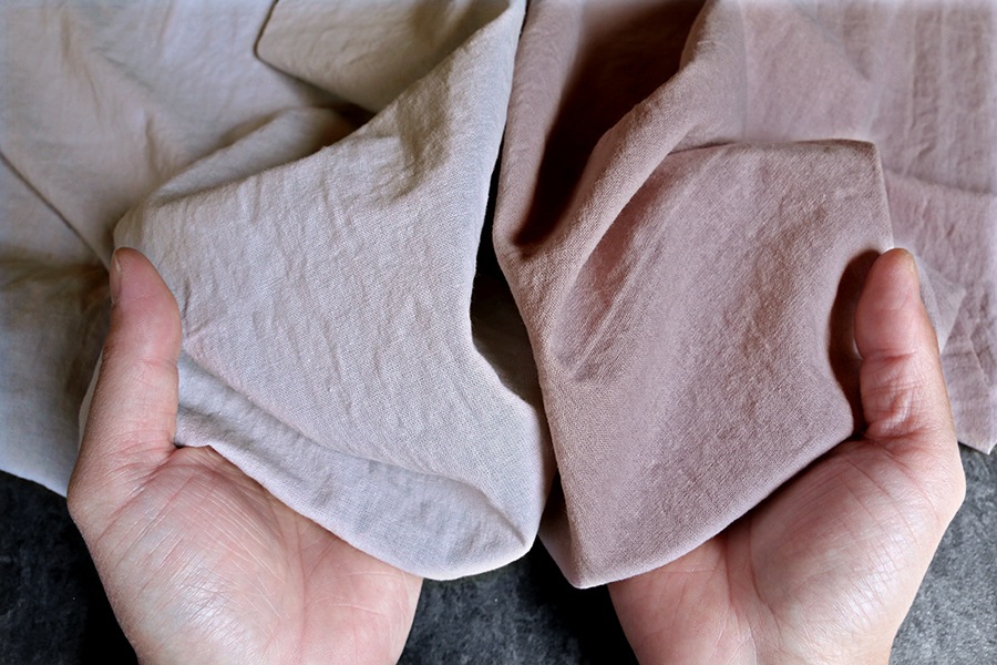 【生地サンプル】洗いをかけた 綿麻ライトキャンバス nw加工 【コットン リネン 生地 無地】