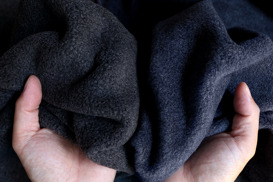 【生地サンプル】ワイド幅 レーヨン メルトンフリース 【ニット 生地 無地 秋冬 暖かい】
