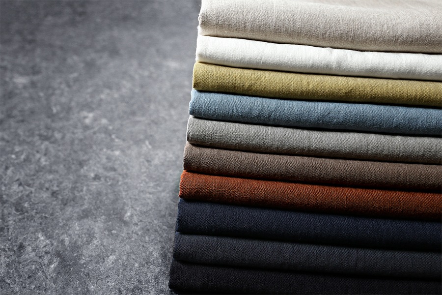 洗いをかけた フレンチリネン 天日干し 40番手 【麻 生地 無地】