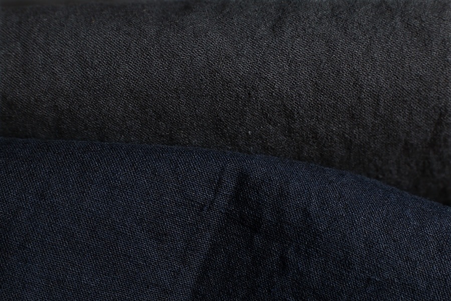 【生地サンプル】ワイド幅 洗いをかけた 高密度 綿麻ヘビーウェザー 直接染め 【コットン リネン 綿麻 生地 無地】