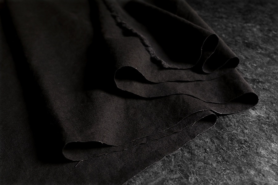 【生地サンプル】ワイド幅 洗いをかけた 高密度 綿麻ヘビーウェザー 直接染め 【コットン リネン 綿麻 生地 無地】