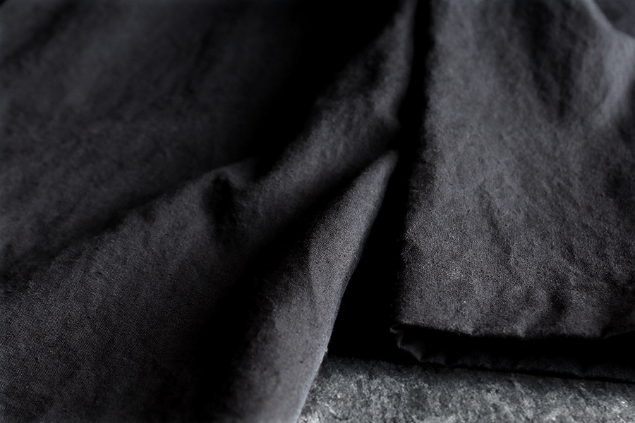 【生地サンプル】ワイド幅 洗いをかけた 高密度 綿麻ヘビーウェザー 直接染め 【コットン リネン 綿麻 生地 無地】