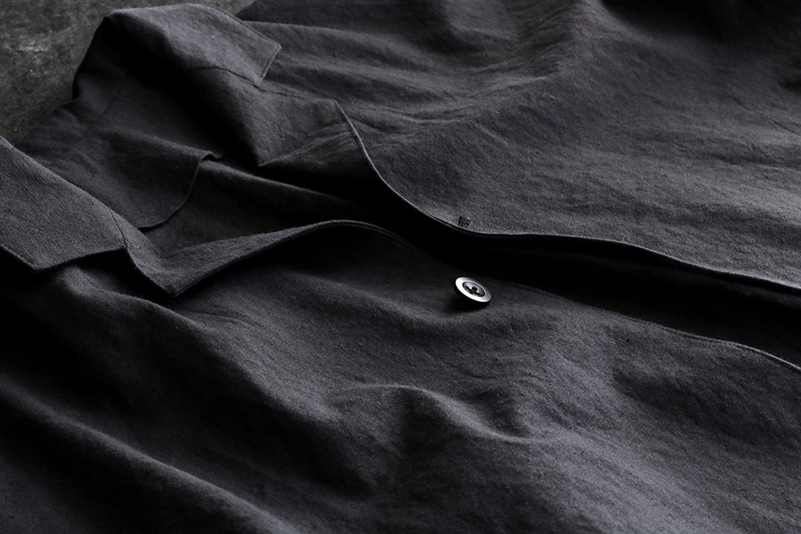 【生地サンプル】ワイド幅 洗いをかけた 高密度 綿麻ヘビーウェザー 直接染め 【コットン リネン 綿麻 生地 無地】