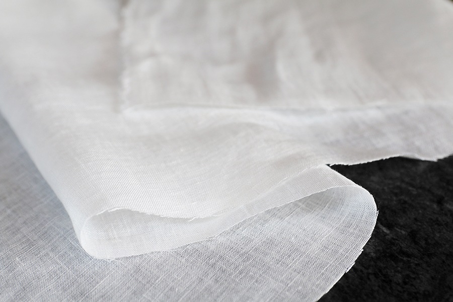 【超特価品 在庫限り】近江強撚リネンボイル 60番手【麻 生地 無地】