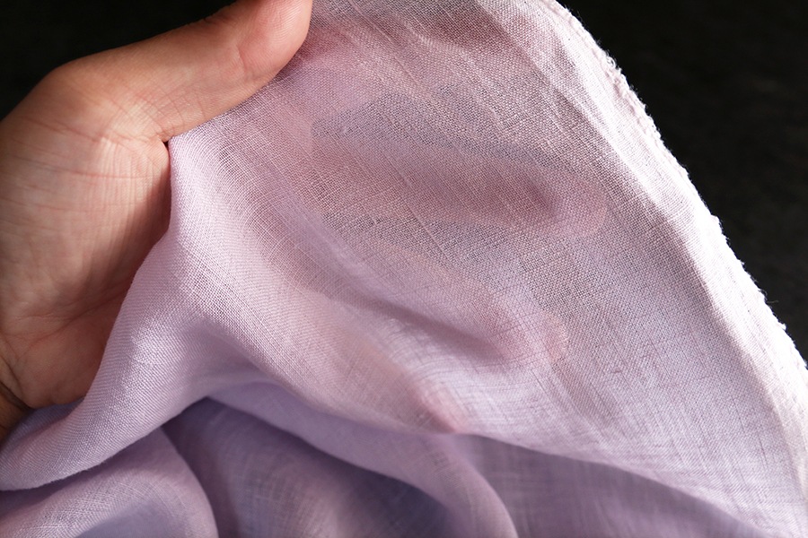 【超特価品 在庫限り】近江強撚リネンボイル 60番手【麻 生地 無地】