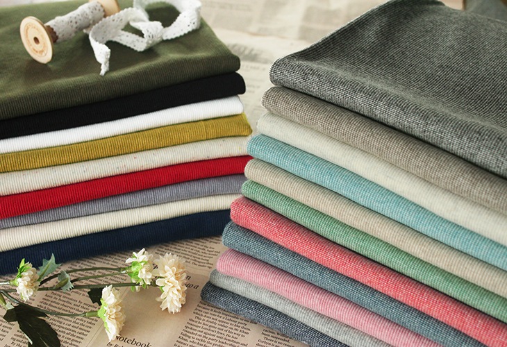 【反物販売】無杢 30/スパンテレコ 【コットン(綿) 生地 無地 リブニット】