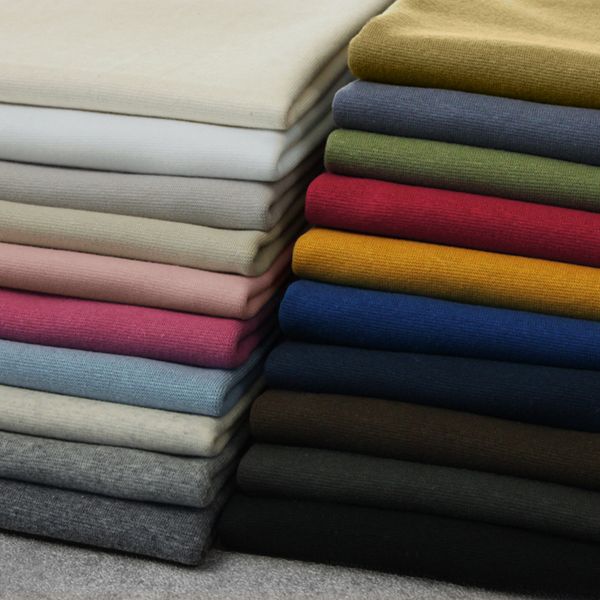 【反物販売】30/コーマスパンフライス 【コットン(綿) 生地 無地 リブニット】