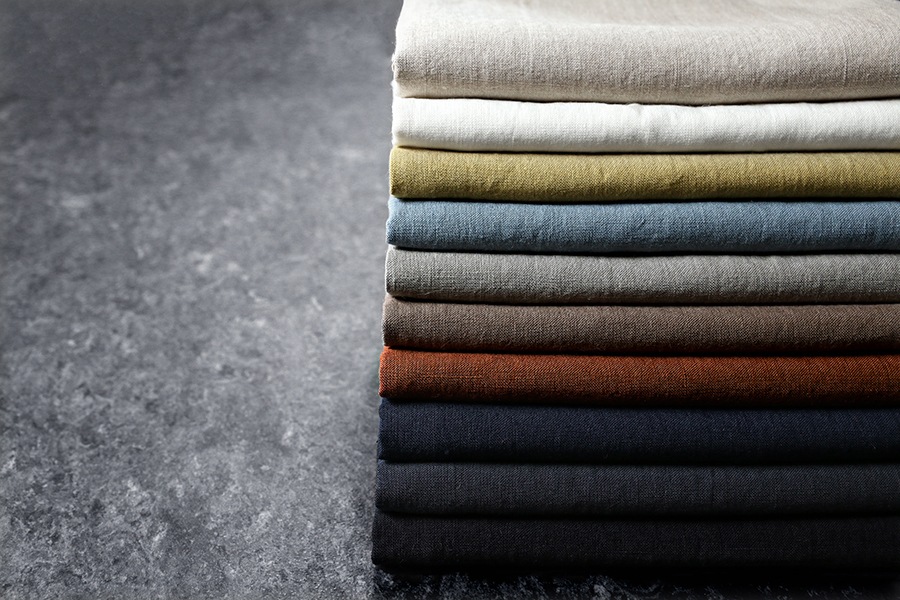 【生地サンプル】洗いをかけた フレンチリネン 天日干し 40番手 【麻 生地 無地】