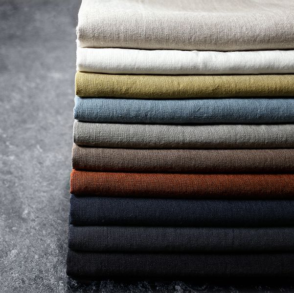 【生地サンプル】洗いをかけた フレンチリネン 天日干し 40番手 【麻 生地 無地】