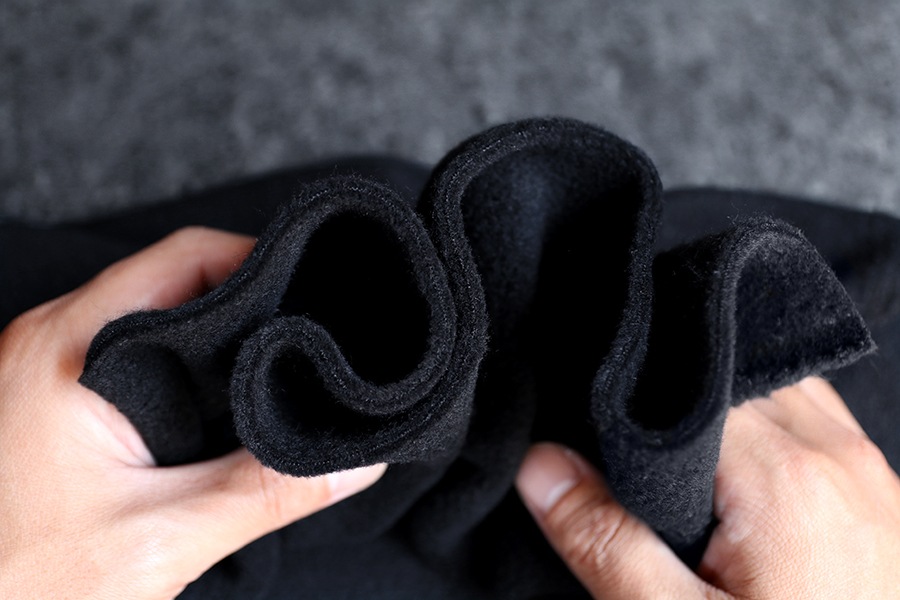 【反物販売】ワイド幅 レーヨン メルトンフリース 【ニット 生地 無地 秋冬 暖かい】