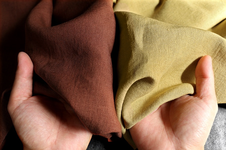 【反物販売】洗いをかけた フレンチリネン 天日干し 40番手 【麻 生地 無地】