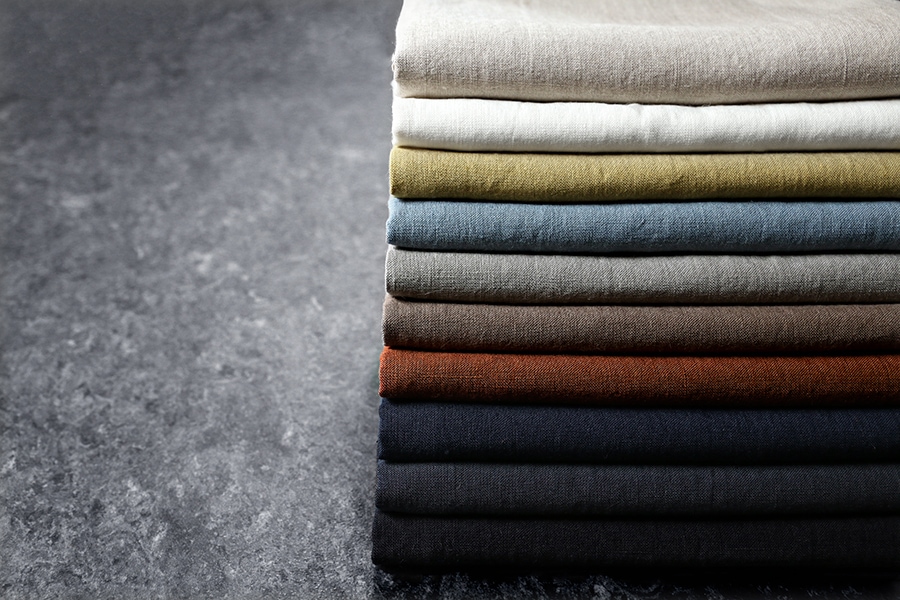 【反物販売】洗いをかけた フレンチリネン 天日干し 40番手 【麻 生地 無地】