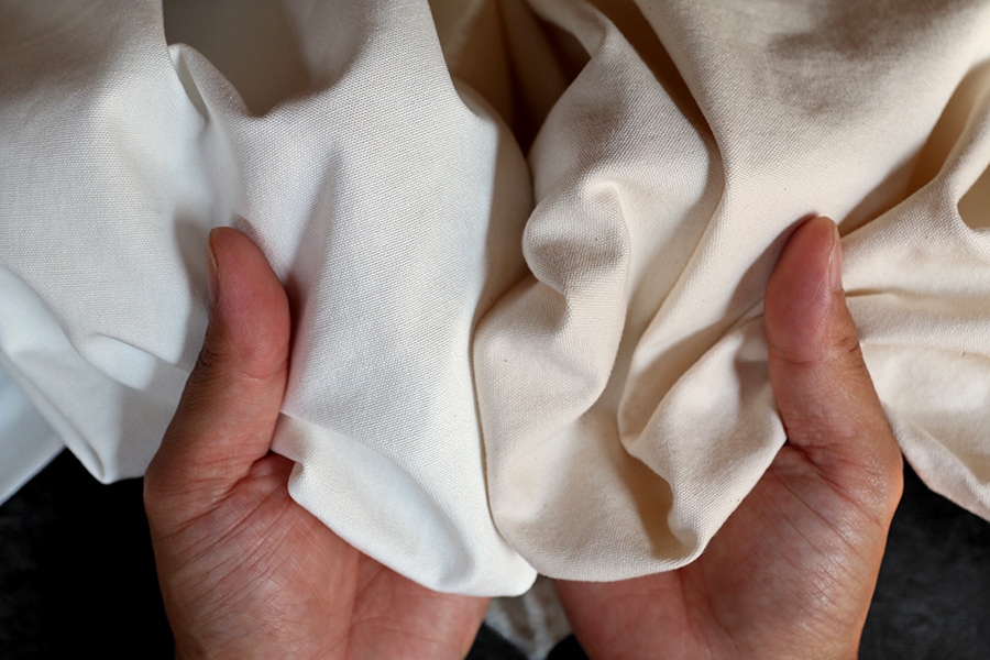 【生地サンプル】洗いをかけた コットンキャンバス 柔軟加工 【綿 生地 無地】