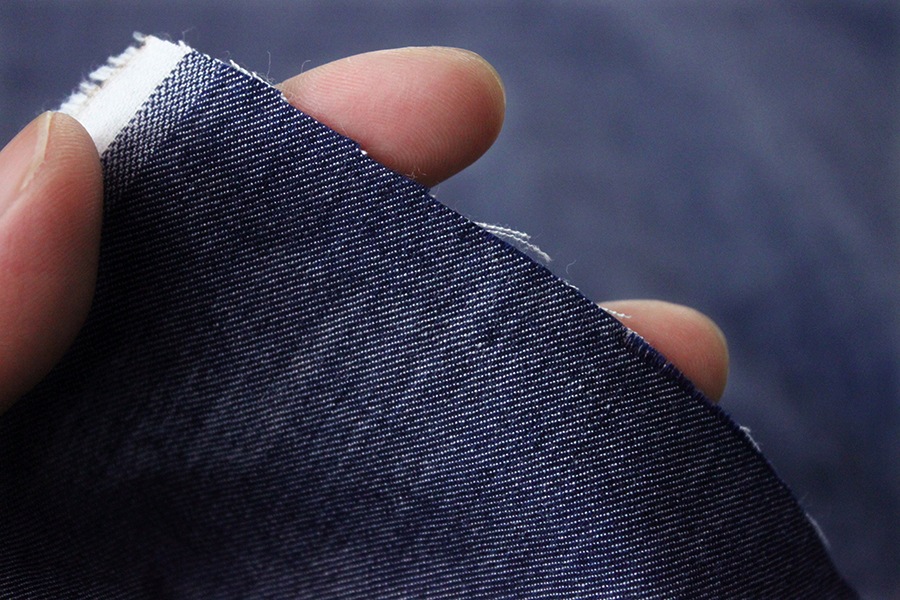 【反物販売】洗いをかけた 児島 3.5オンス ふわふわデニム 【コットン(綿) 生地 無地】