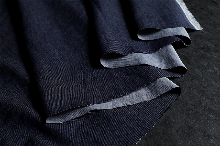 【反物販売】洗いをかけた 児島 3.5オンス ふわふわデニム 【コットン(綿) 生地 無地】