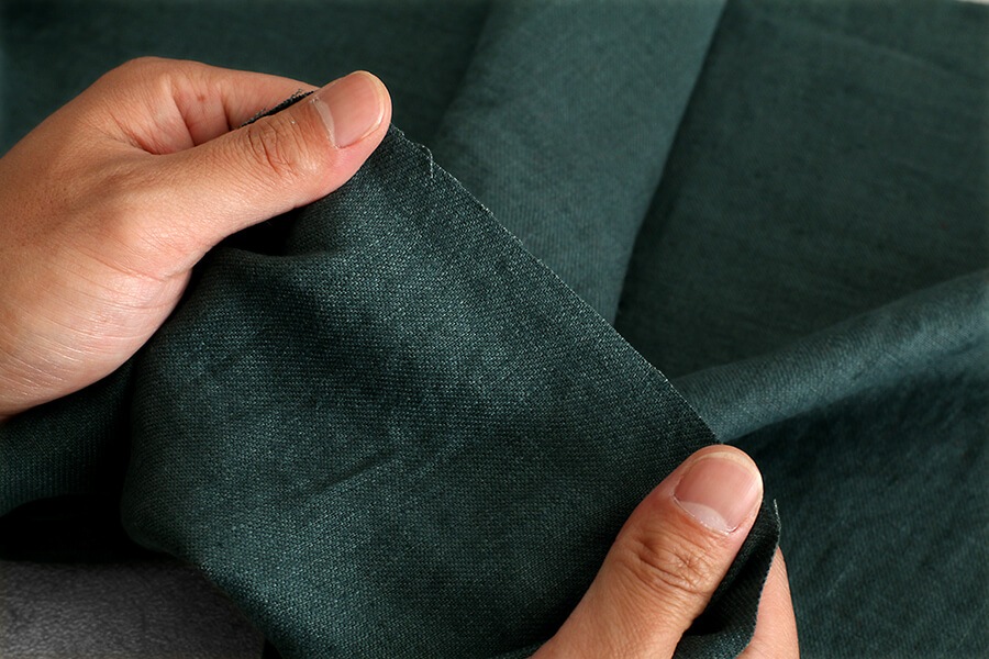 ワイド幅 洗いをかけた フレンチリネンツイル bw加工 25番手 【麻 生地 無地】