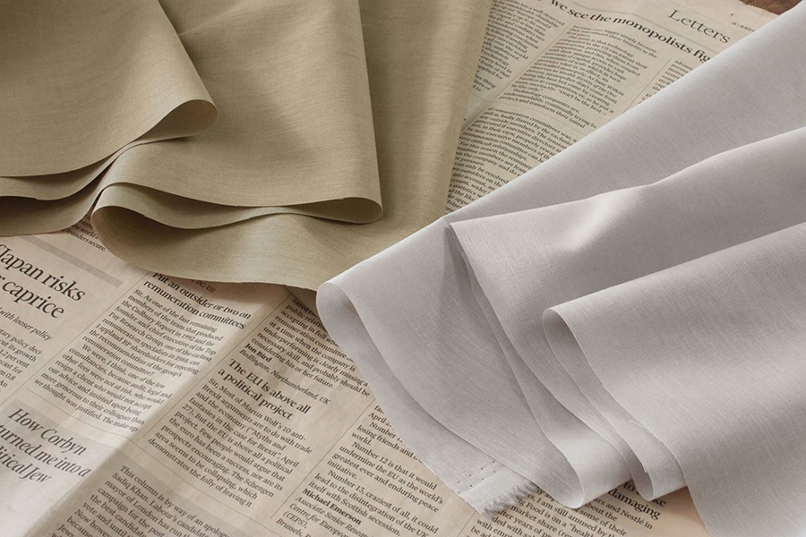 洗いをかけた 綿麻ボイル 【コットン リネン 生地 無地】