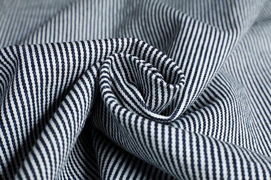 反物販売】児島 洗いをかけた 10オンス ヒッコリーデニム バイオ