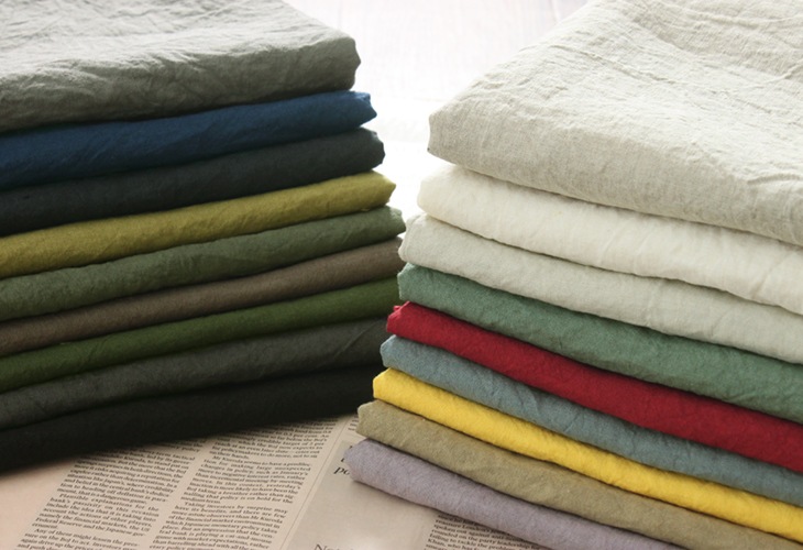 【生地サンプル】洗いをかけた 40/1番手 ベルギーリネン 天日乾燥 【麻 生地 無地】