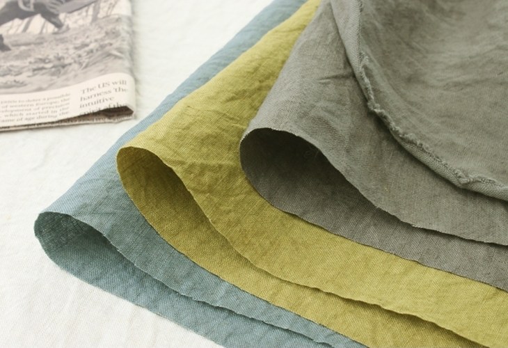 【生地サンプル】洗いをかけた 40/1番手 ベルギーリネン 天日乾燥 【麻 生地 無地】