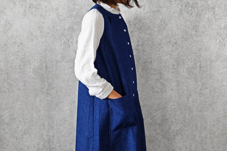 【反物販売】洗いをかけた 児島 12オンスデニム ストーンバイオウォッシュ加工 【コットン(綿) 生地 無地】