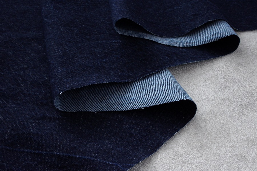 【反物販売】洗いをかけた 児島 12オンスデニム ストーンバイオウォッシュ加工 【コットン(綿) 生地 無地】