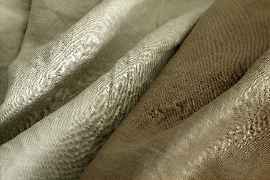 【生地サンプル】ワイド幅 洗いをかけた フレンチリネンツイル bw加工 25番手 【麻 生地 無地】