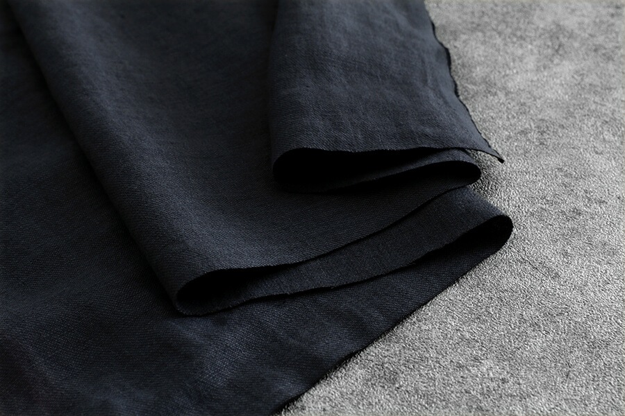 【生地サンプル】ワイド幅 洗いをかけた フレンチリネンツイル bw加工 25番手 【麻 生地 無地】