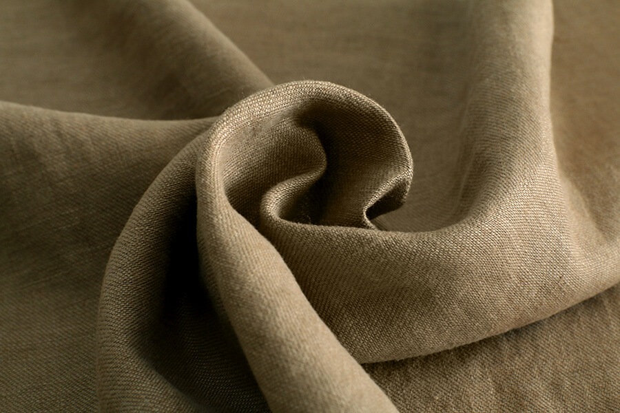 【生地サンプル】ワイド幅 洗いをかけた フレンチリネンツイル bw加工 25番手 【麻 生地 無地】