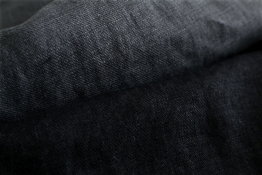 【生地サンプル】ワイド幅 洗いをかけた フレンチリネンツイル bw加工 25番手 【麻 生地 無地】