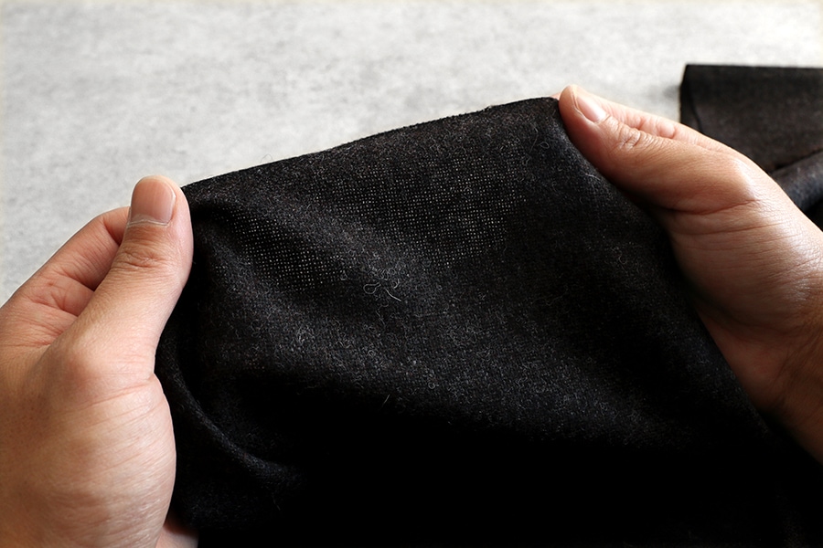 【反物販売】ワイド幅 先染め ウールツイード 10番手 【毛 生地 無地】