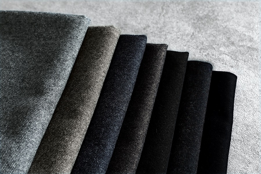 【反物販売】ワイド幅 先染め ウールツイード 10番手 【毛 生地 無地】